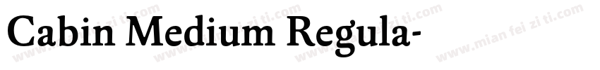 Cabin Medium Regula字体转换